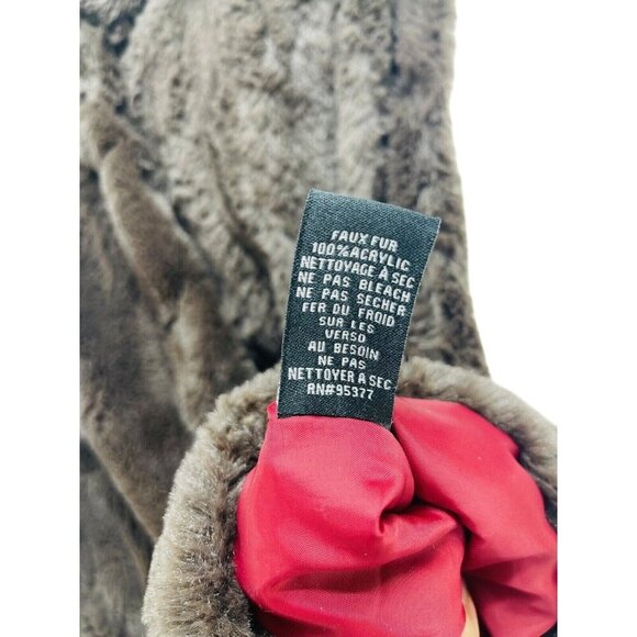 Blossom & Clover Women’s Faux Fur Outer Shell Vest Coats Jacket Brown Size M - Picture 9 of 9